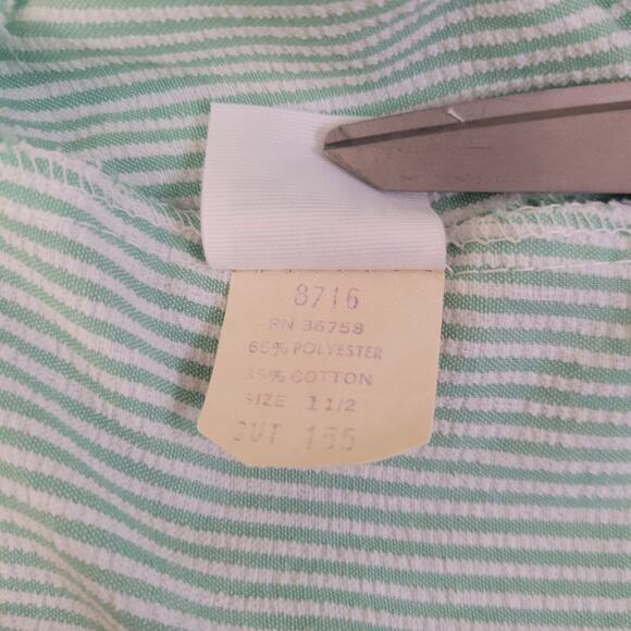 Vintage Toddler Time Baby Romper 3 fish Size 1.5 Striped Overalls JCPenney - Picture 6 of 10